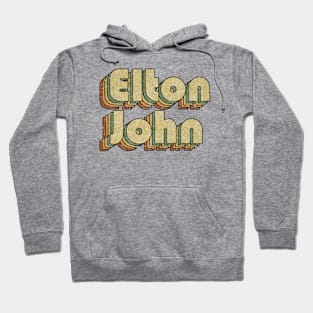 Elton John // Vintage Rainbow Typography Style // 70s Hoodie